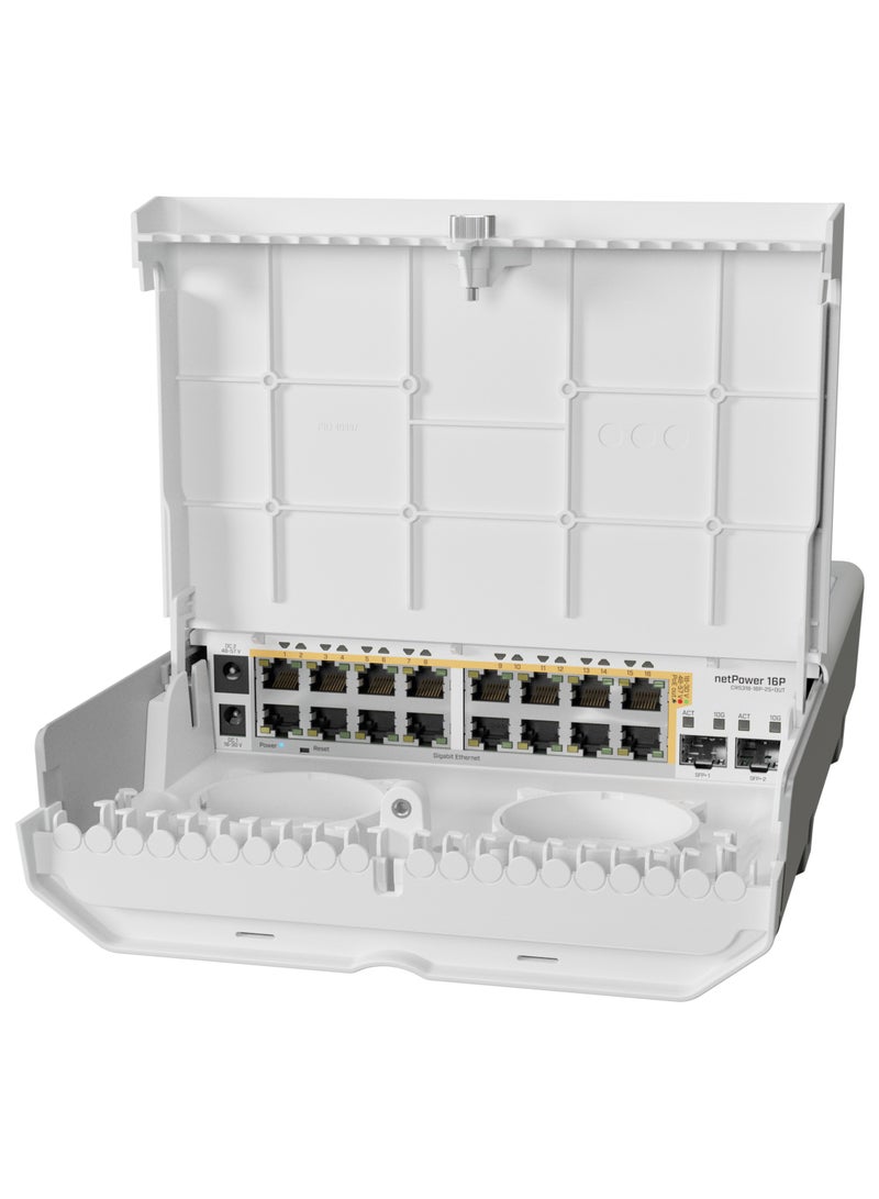 Net Power 16P With RouterOS L5 License CRS318-16P-2S+OUT White
