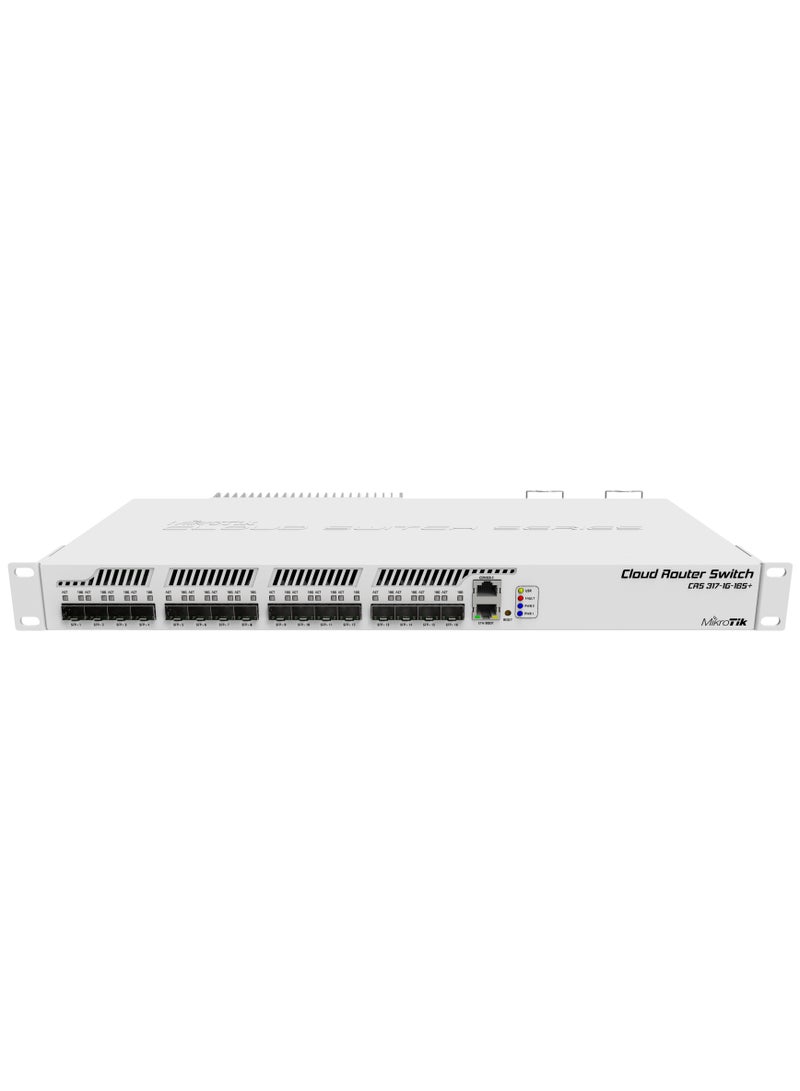 Cloud Router Switch 317-1G-16S+ With RouterOS L6 1U Rackmount Enclosure EU CRS317-1G-16S+RM White