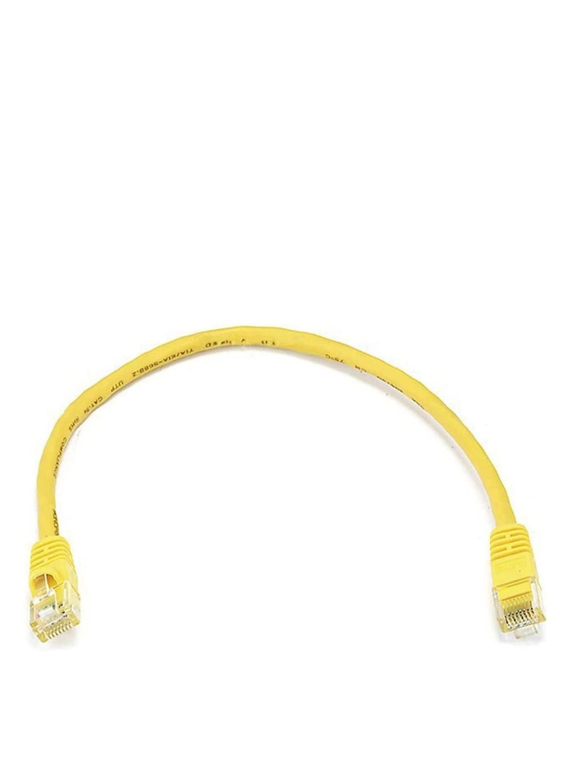 5 Pack Snagless 0.5M Short Cat6 Ethernet Cable Computer LAN Network Cord full copper Yellow