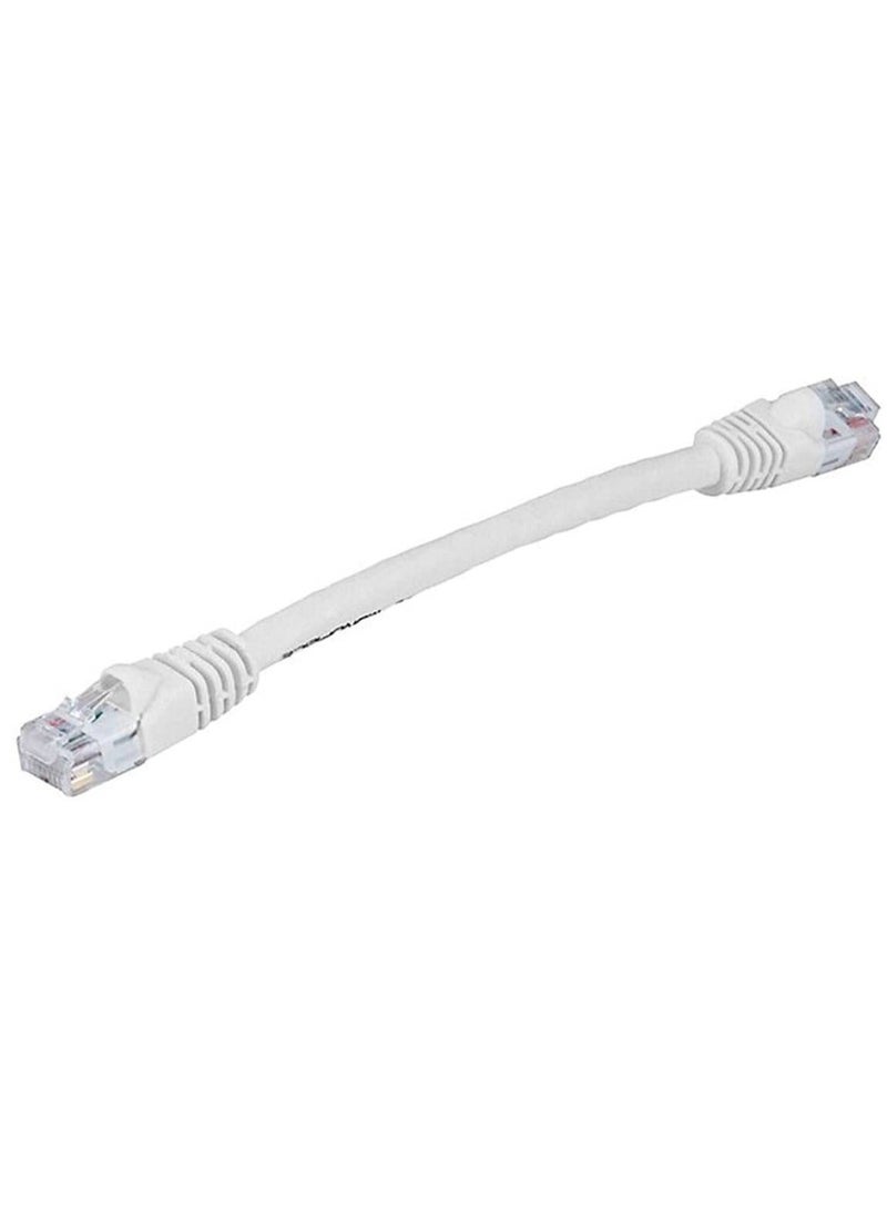 DKURVE® Connectors Ethernet Cable Cat6 LAN Cable UTP CAT 6 RJ 45 Network Short Cable 0.2m -3PACK (WHITE)