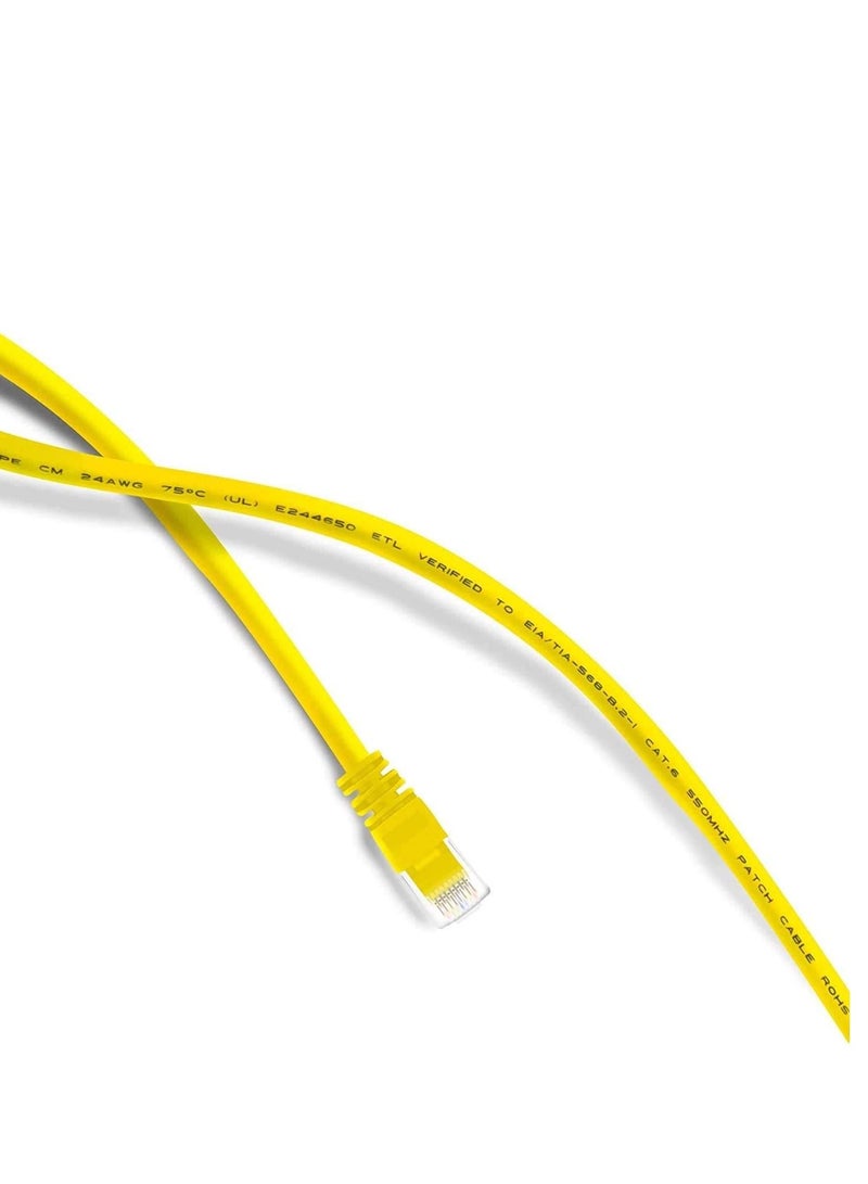 10-Pack, 2M RJ45 Cat6 Snagless 6ft Ethernet Patch Cable Yellow