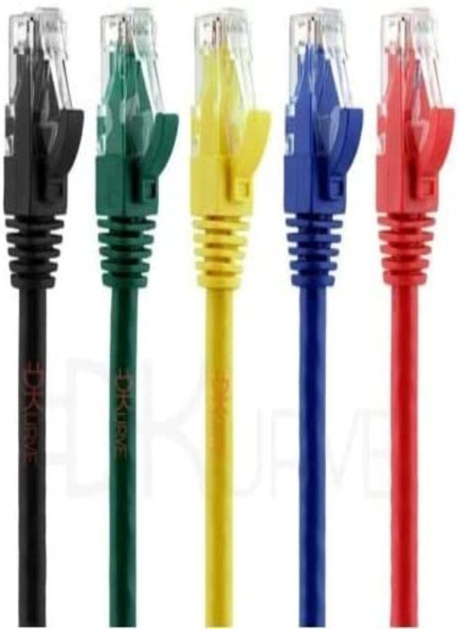 DKURVE® CAT6 CAT5 CAT5e UTP Ethernet Network Cable Male to Male  (0.3M)
