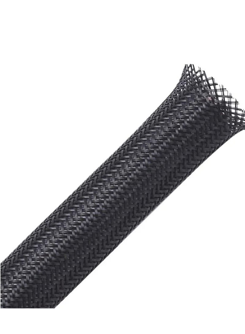 DKURVE® Cable Sleeve Tubing Cord Sock Braided PET Cable Sleeve, Wire Sleeve Management System 5M