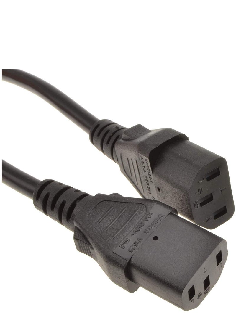 Desktop Power Cord UK Plug to 2 x C13 IEC Dual Kettle Lead Splitter Cable 13A - 2.5M [2.5 meters]