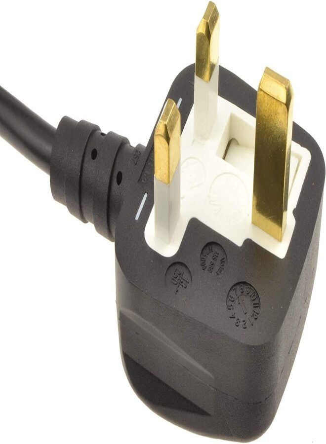 Desktop Power Cord UK Plug to 2 x C13 IEC Dual Kettle Lead Splitter Cable 13A - 2.5M [2.5 meters]