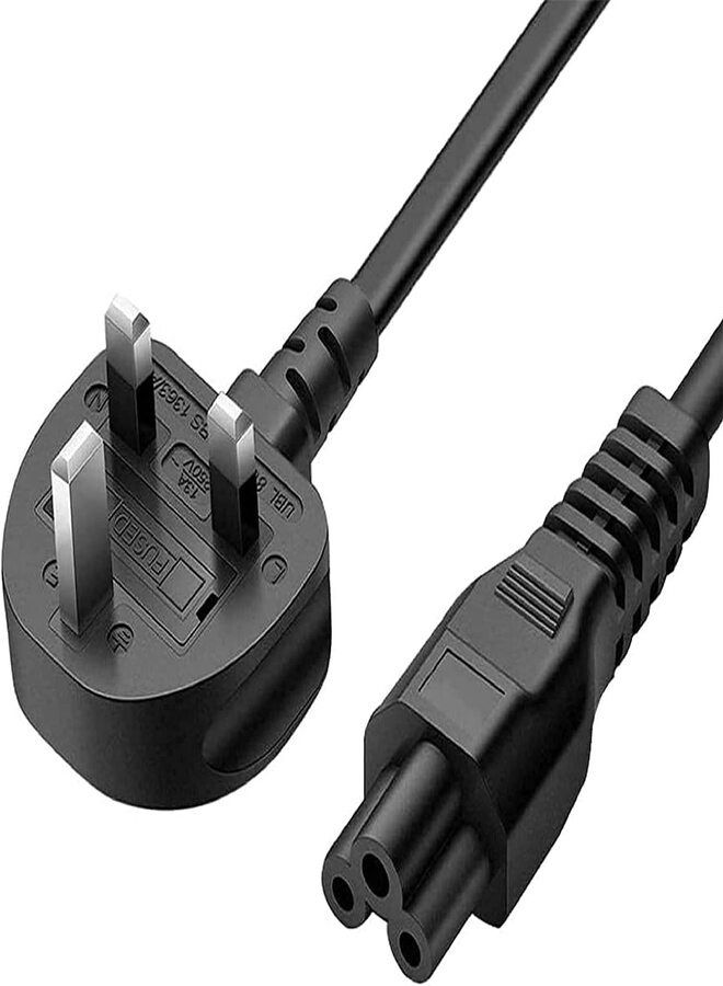 UK Laptop Power Cable 13A 250V with Fuse 3 PIN Plug to C5 Mains Power Cable for Laptop