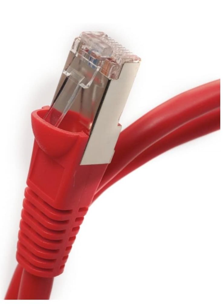 DKURVE® Cat6A Ethernet Patch Cable SFTP Shielded Red 10M