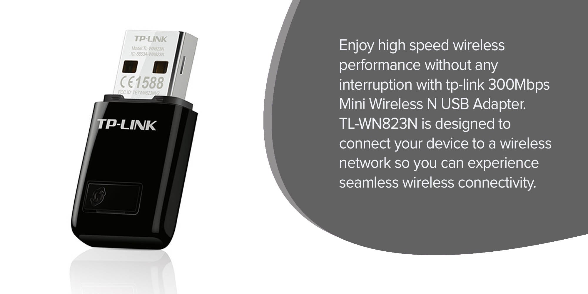 TL-WN823N N 300Mbps Mini Wireless USB Adapter Black