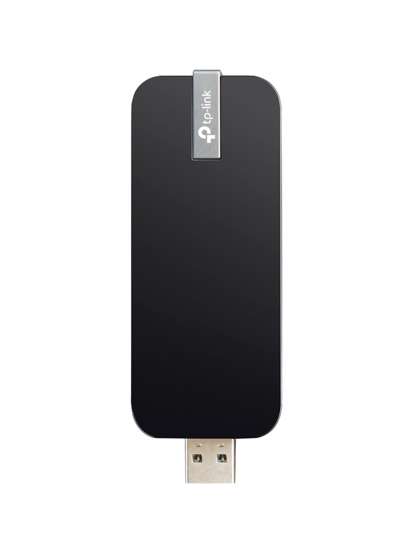 Archer T4U AC1300 Wireless Dual Band USB Adapter, USB 3.0 Wireless Network Dongle with Foldable High Gain Antenna for PC/Laptop, Works with Windows, Mac OS Black