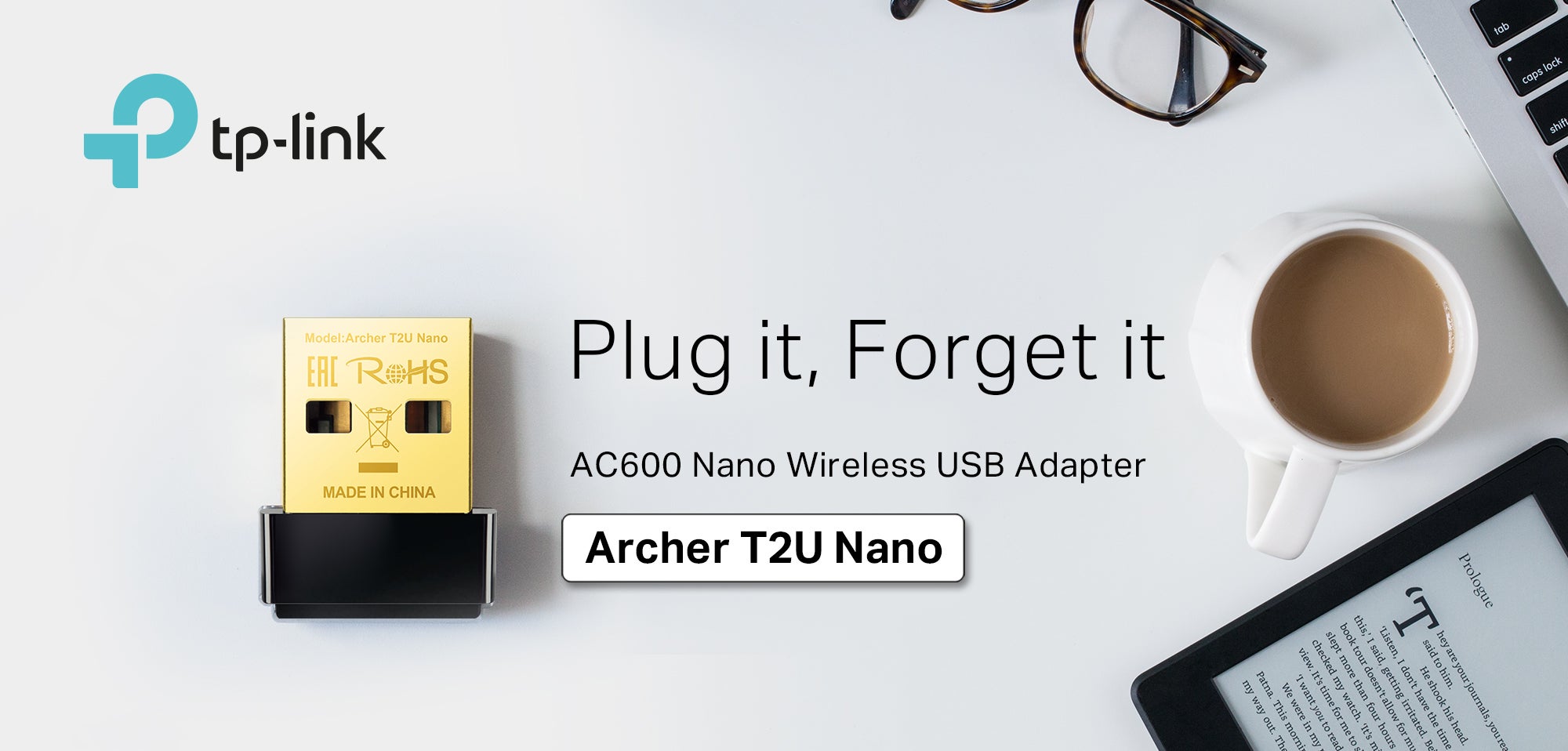 AC600 Archer T2U Nano Wi-Fi Bluetooth 2.0 USB Adapter Black