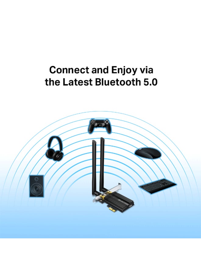 AX3000 Wi-Fi 6 Bluetooth 5.0 PCIe Adapter Black