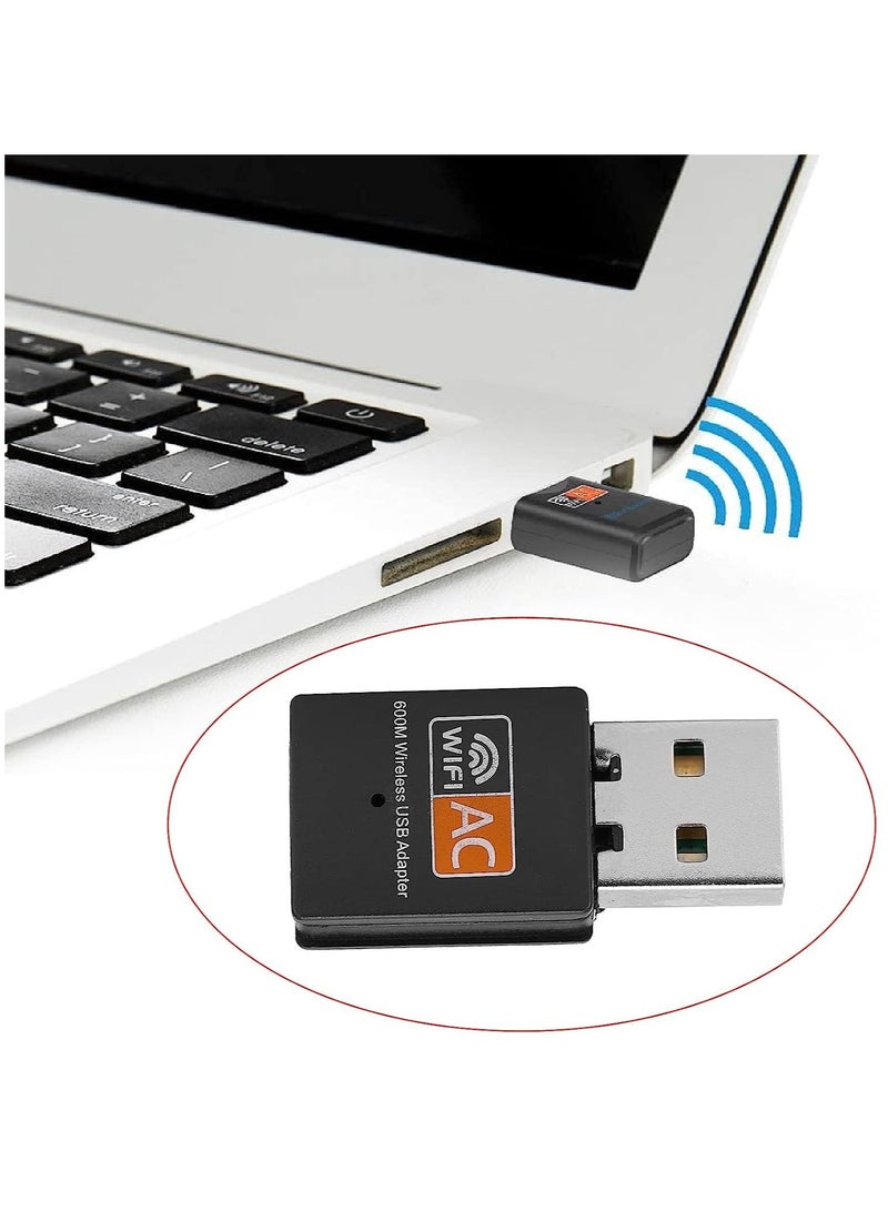 Dual Band 5GHz/2.4GHz WiFi Adapter, USB Network Card Adapter, 5G Computer Receiver, Mini 2.4G 8811 External Wireless Network Card for Windows