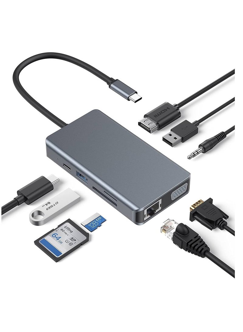 Multifunctional Docking Station USB-C HUB 9 IN 1 Adapter