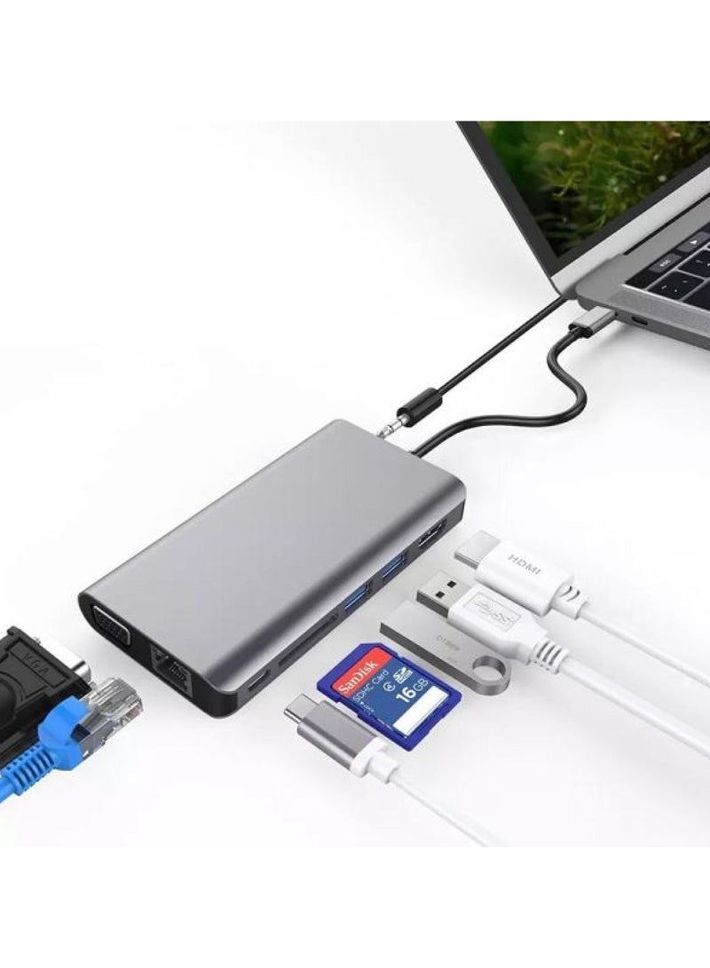 GO DES 9 in 1 USB-C HUB Adapter