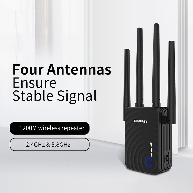 Wireless WiFi Repeater Router Black