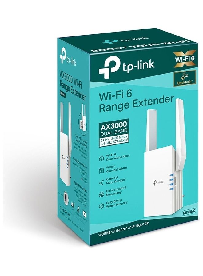 AX3000 Mesh Wi-Fi 6 Extender RE705X White