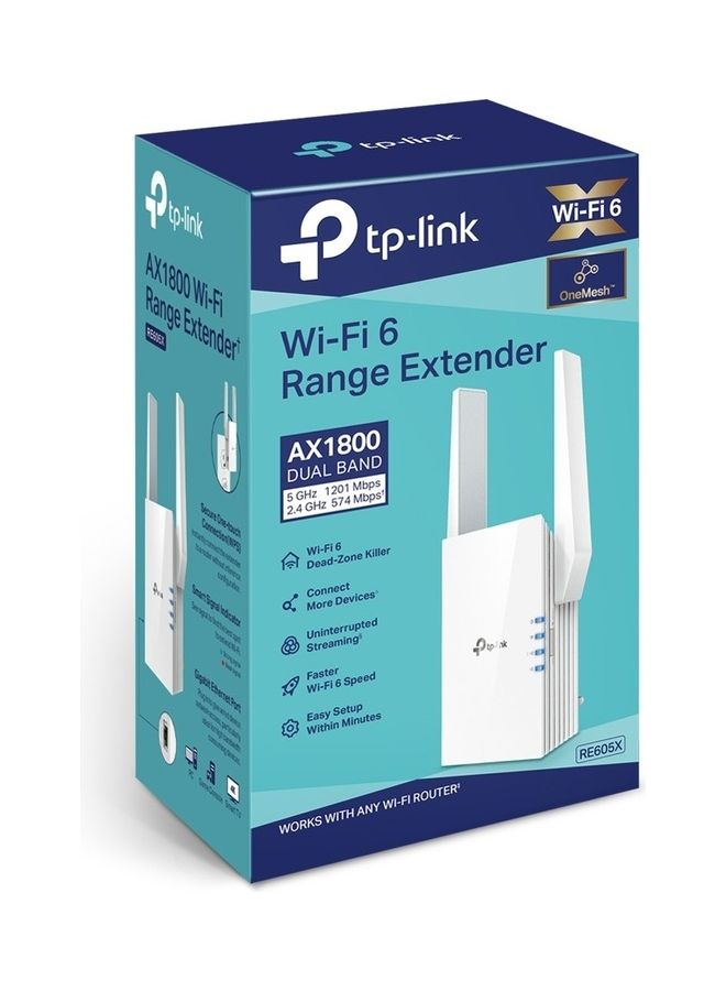 AX1800 WiFi Range Extender White