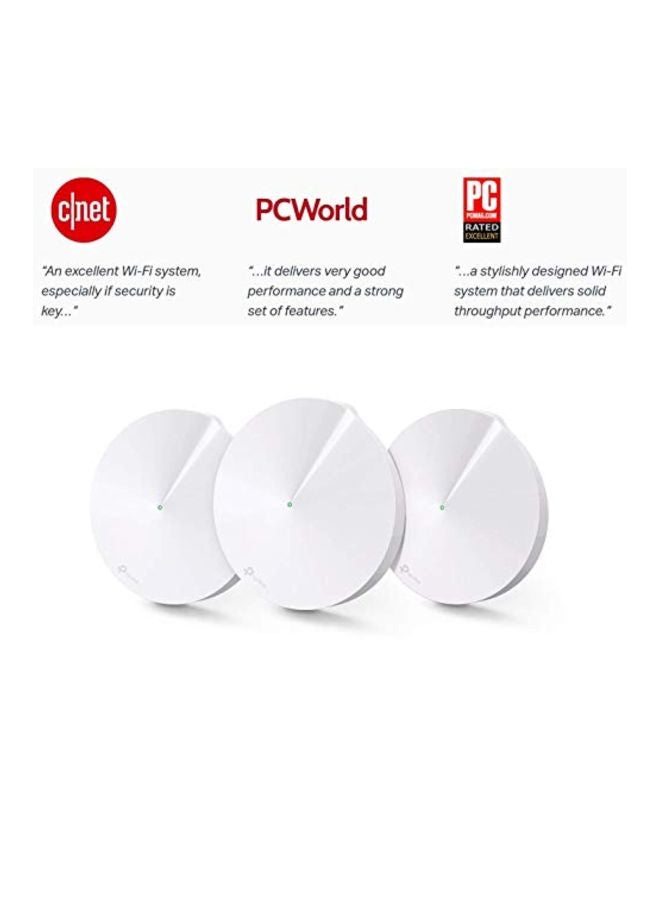 Deco Whole Home Mesh WiFi System(Deco M5) –Up to 5,500 sq. ft. Whole Home Coverage and 100+ Devices,WiFi Router/Extender Replacement, Anitivirus, 3-pack White