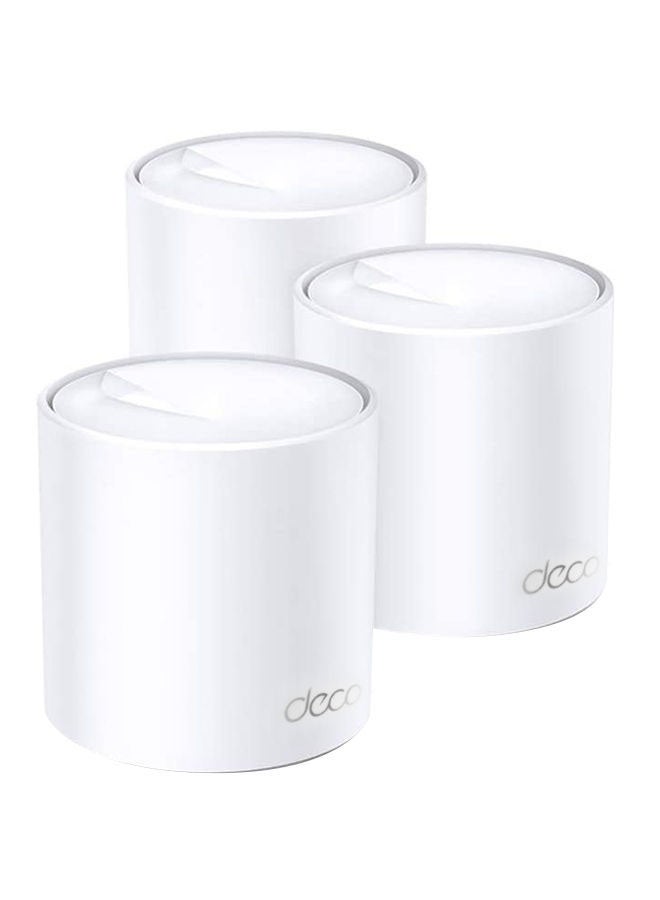 Deco X20 (3-Pack) AX1800 Whole Home Advanced Mesh Wi-Fi 6 System, Coverage for 4-6 Bedroom Houses, Connect up to 150 Devices, WPA3 Security & Built-in Antivirus, Parental Controls, Works with Alexa White