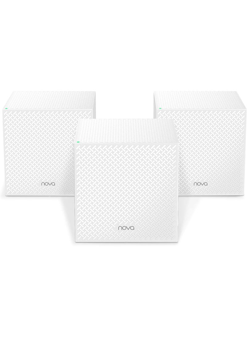 Nova Tri-band Mesh WiFi System (MW12)-Up to 6000 sq.ft. Whole Home Coverage, Replaces WiFi Router and Extender, Gigabit Mesh Router, Parental Controls, Easy setup, 3-pack White