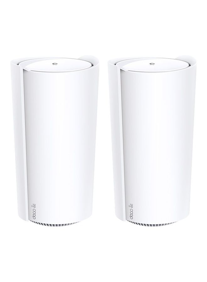 AXE11000 Tri Band 6E Wi-Fi Mesh Network System, 10Gbps Ethernet Port, Compatible With Alexa White