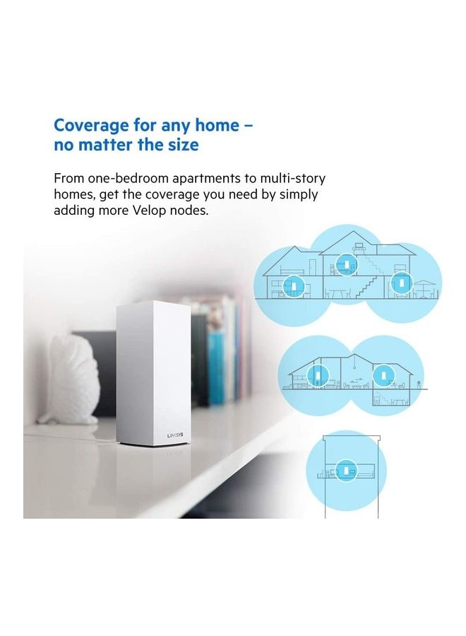 Velop MX8400 Tri-Band Whole Home Mesh WiFi 6 System (AX4200) WiFi Router 2-Pack | White