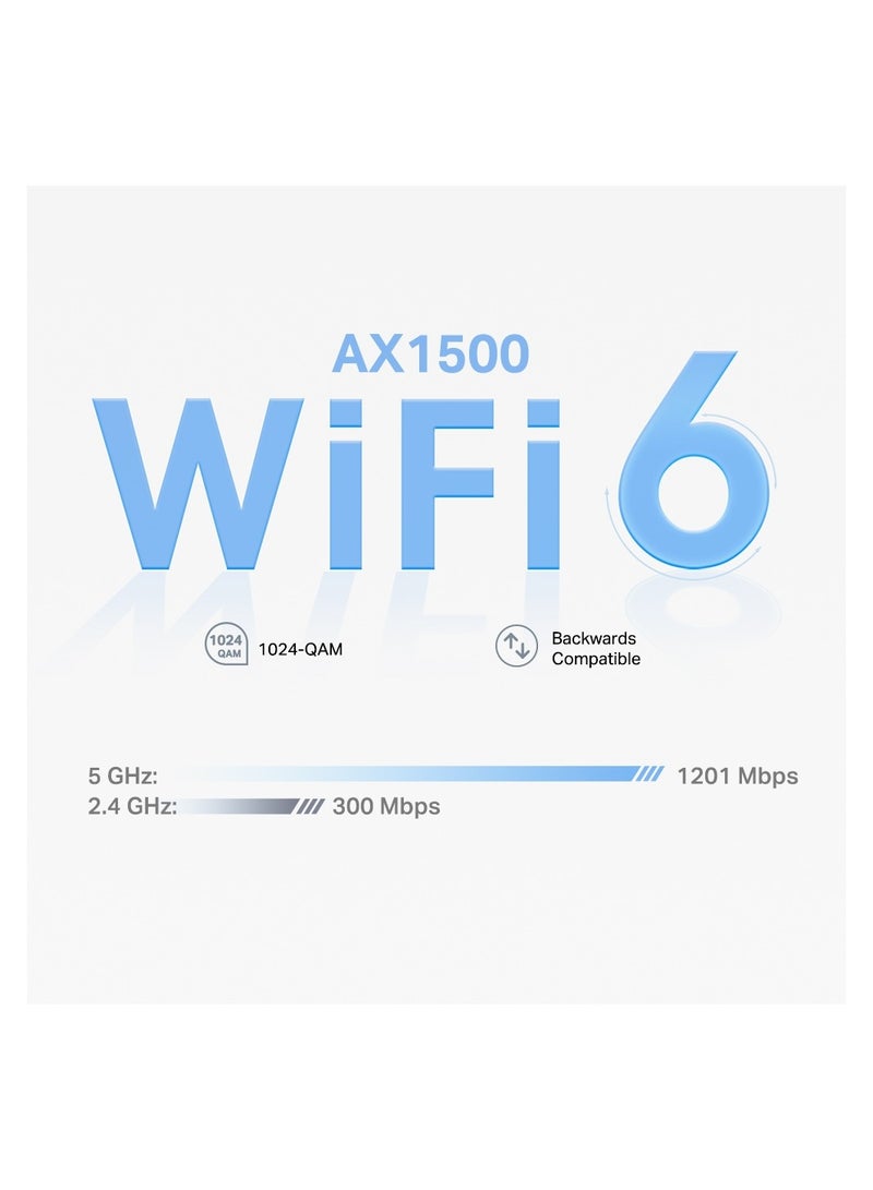 Deco X10 AX1500 Whole Home Mesh Wi-Fi 6 System  (3-Pack) White