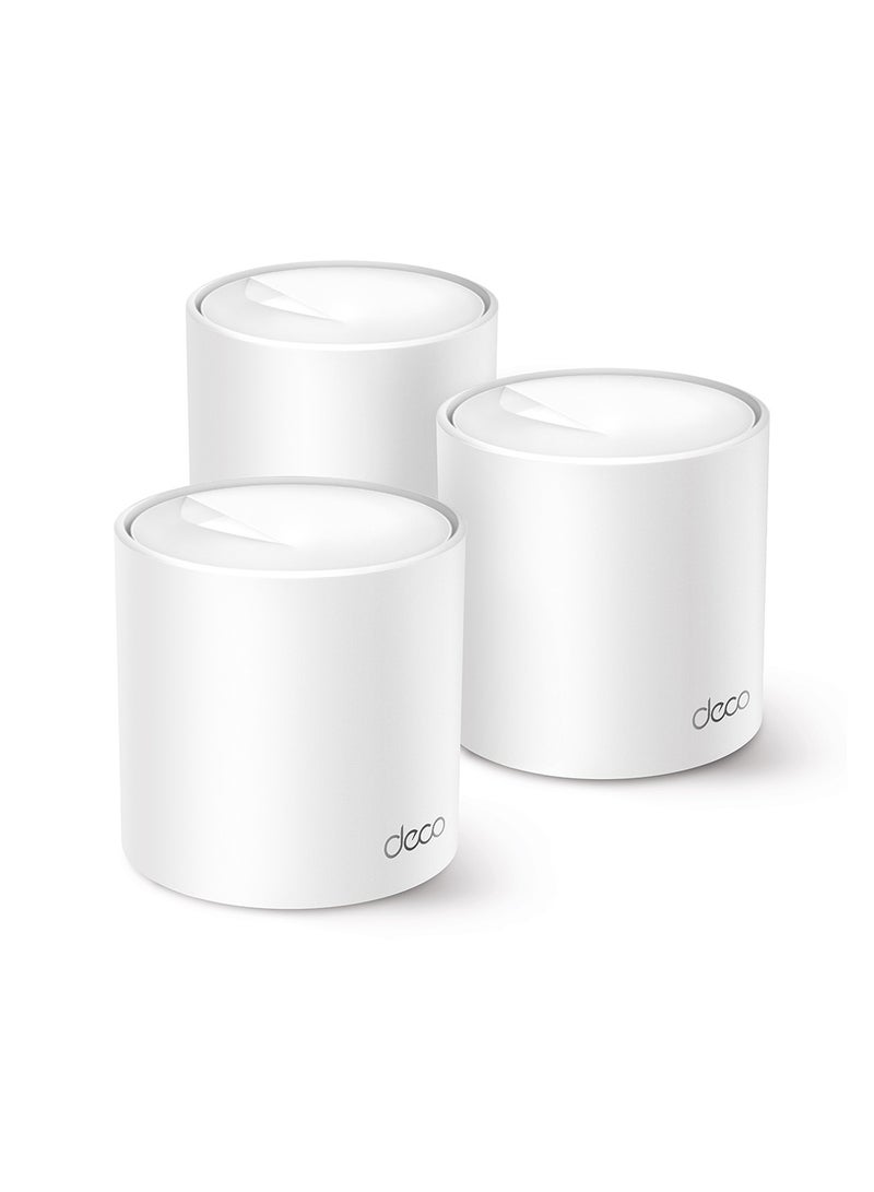 Deco X10 AX1500 Whole Home Mesh Wi-Fi 6 System  (3-Pack) White