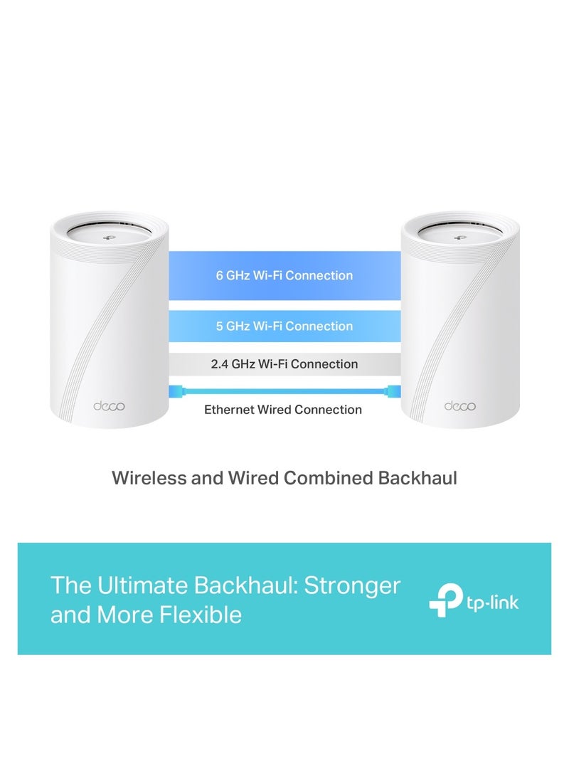 Deco Be65 BE9300 Whole Home Mesh Wi-Fi 7 System (1-Pack) White White