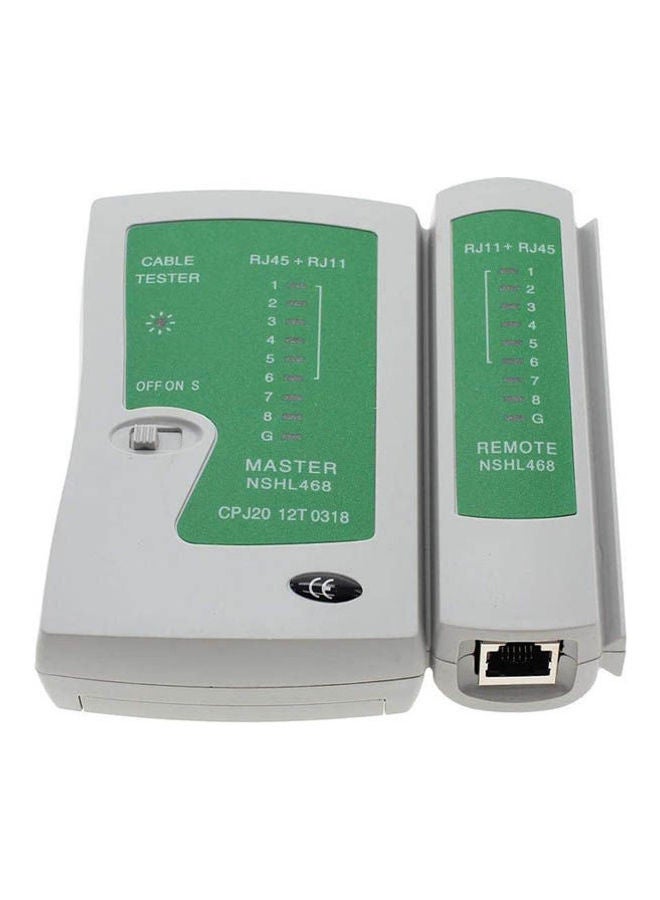 Rj45 Rj11 Rj12 Ethernet Cat5 Network Lan Test Cable Tester Kit Gear Tool Set White