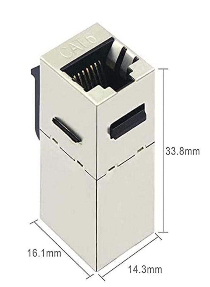 DKURVE® Ethernet CAT6 Keystone Coupler, FTP Shielded  (PACK OF 10)