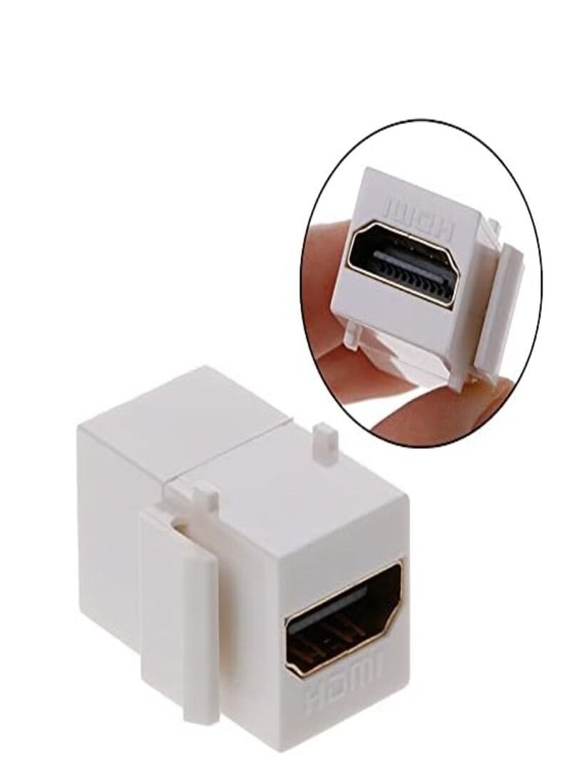 5-Pack HDMI Female Coupler Insert Snap-in Connector Socket Adapter Port for Wall Plate.