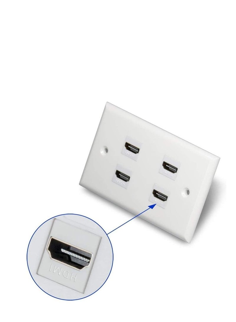 5-Pack HDMI Female Coupler Insert Snap-in Connector Socket Adapter Port for Wall Plate.