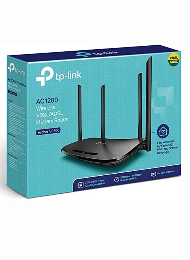 Archer VR300 AC1200 Wireless VDSL/ADSL Modem Router Black