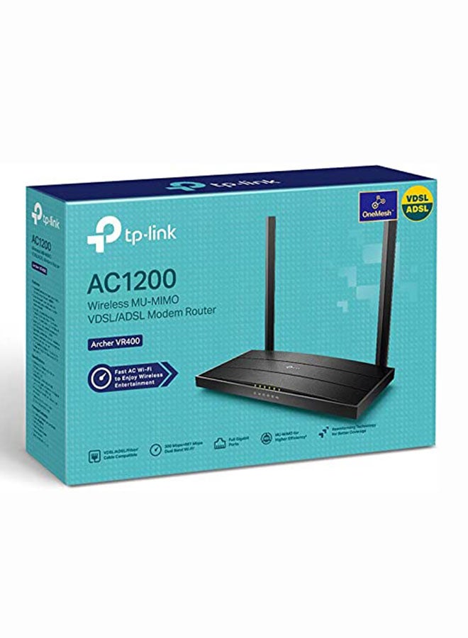 Archer VR400-AC1200 Wireless Gigabit VDSL/ADSL Modem Router Black