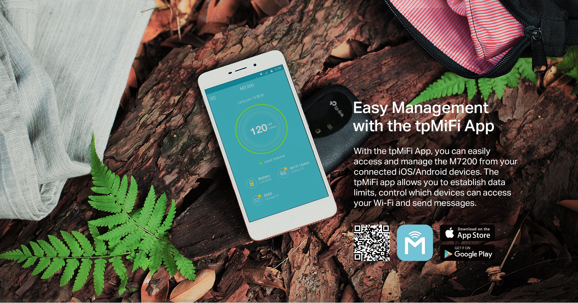 M7200 4G LTE 150MBPS Mobile Wi-Fi Hot Spot, Plug And Play, Connects Up To 10 Devices, 2000mAh Battery, Compatible With All SIM Cards, Manage tpMiFi App Black