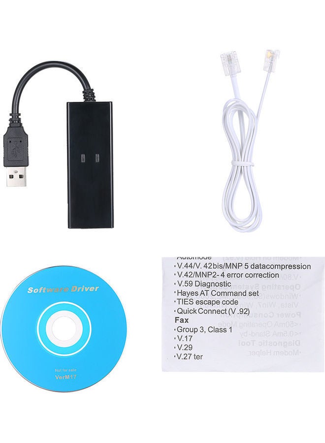 Pack Of 3 USB 2.0 56K Dial Up Fax Modem For Win XP/VISTA7/8/10 Black