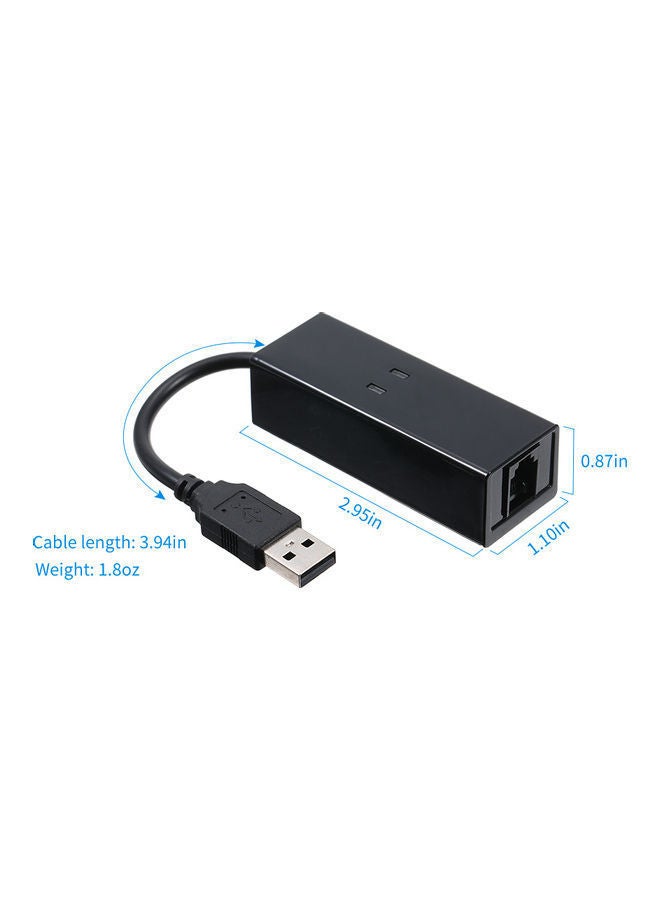 Pack Of 3 USB 2.0 56K Dial Up Fax Modem For Win XP/VISTA7/8/10 Black