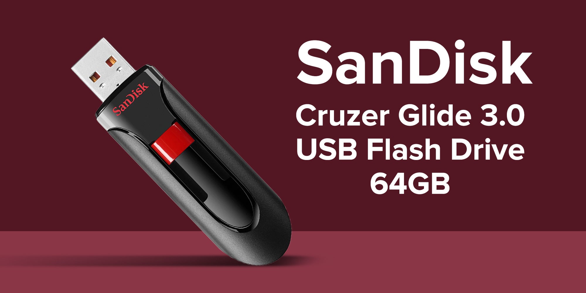 64GB Cruzer Glide 3.0 USB 2.0 Type B Flash Drive Lightweight SDCZ600-064G-G35 64 GB