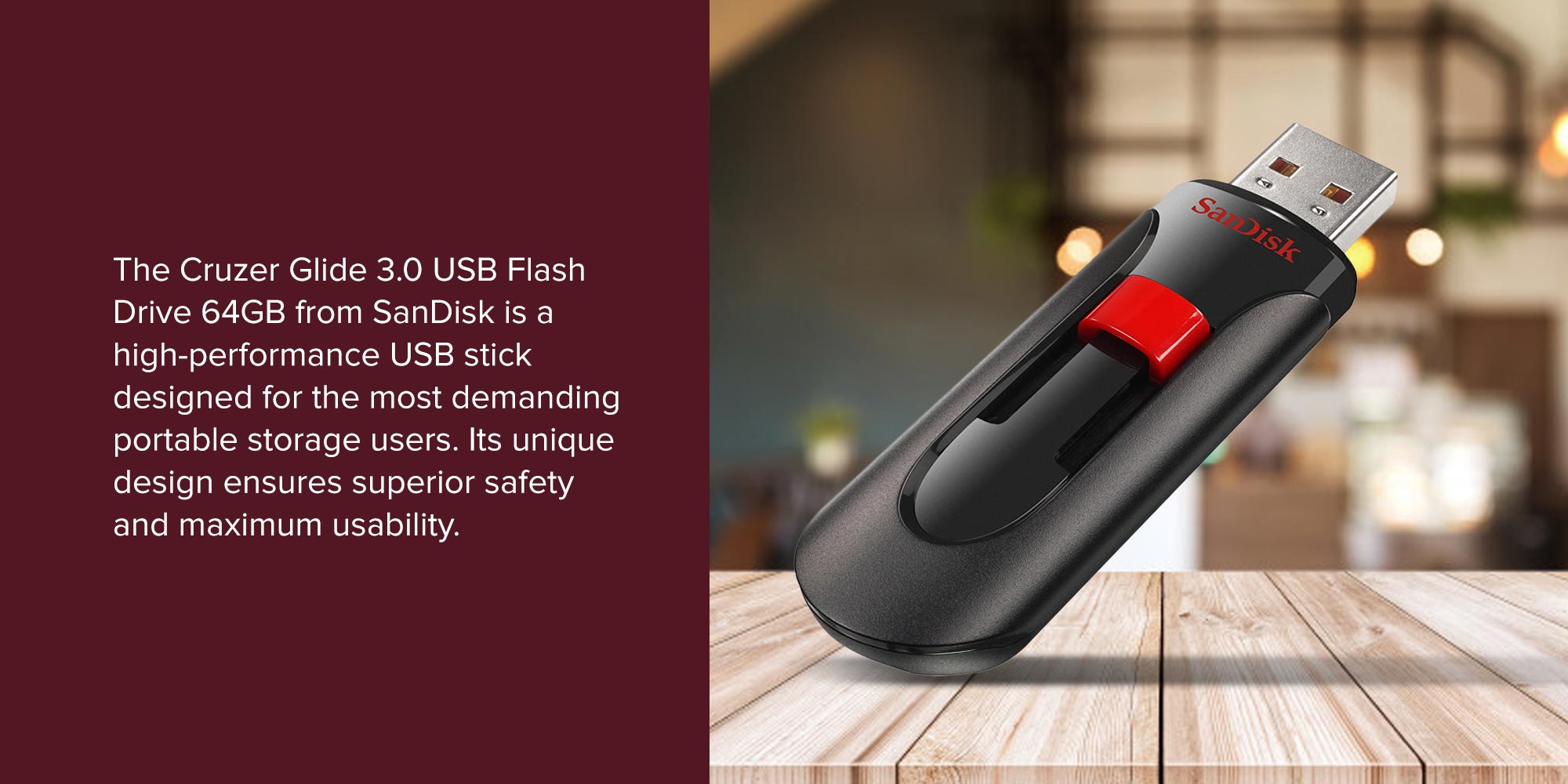 64GB Cruzer Glide 3.0 USB 2.0 Type B Flash Drive Lightweight SDCZ600-064G-G35 64 GB