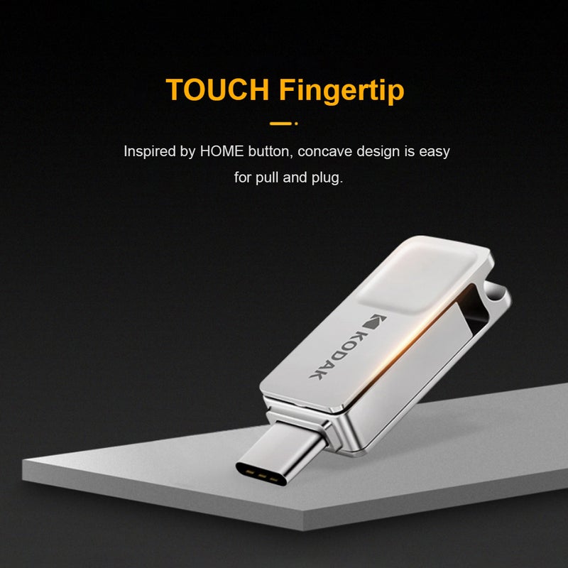 K223C 32GB Metal Mini Portable Type-C USB3.1 Pen Drive C6687-32-L Silver