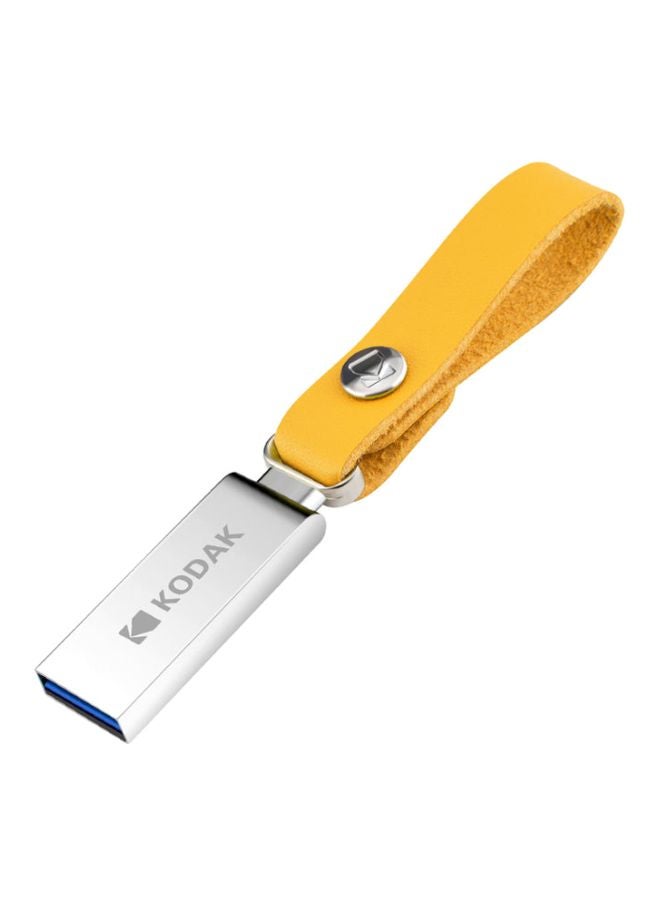 K123 64GB Metal Portable Waterproof Mini USB3.0 Flash Pen Drive With Sling C6682-64-L Silver