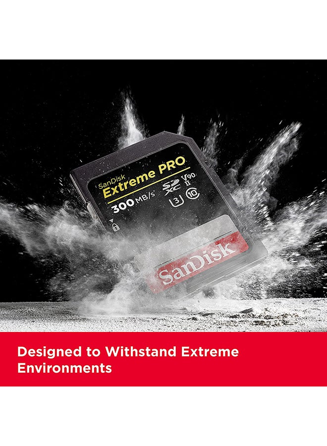 Extreme PRO SDXC Memory Card up to 300MB/s, UHS-II, Class 10, U3, V90 64 GB SDSDXDK-064G-GN4IN 64 GB