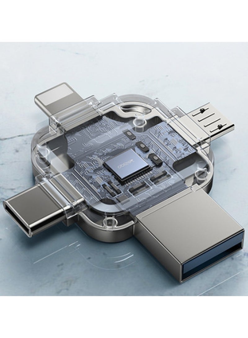 4 in 1 256 USB Flash Drive, Lightning, Mirco USB, Type-C