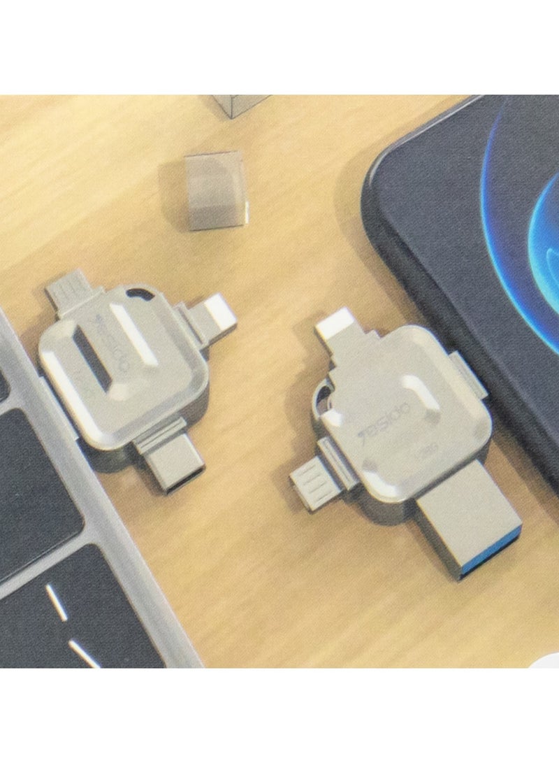 4 in 1 256 USB Flash Drive, Lightning, Mirco USB, Type-C