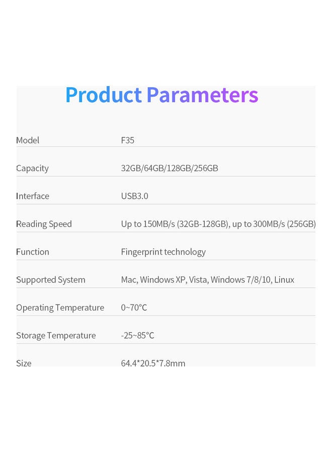 F35 USB 3.0 Flash Drive 128.0 GB