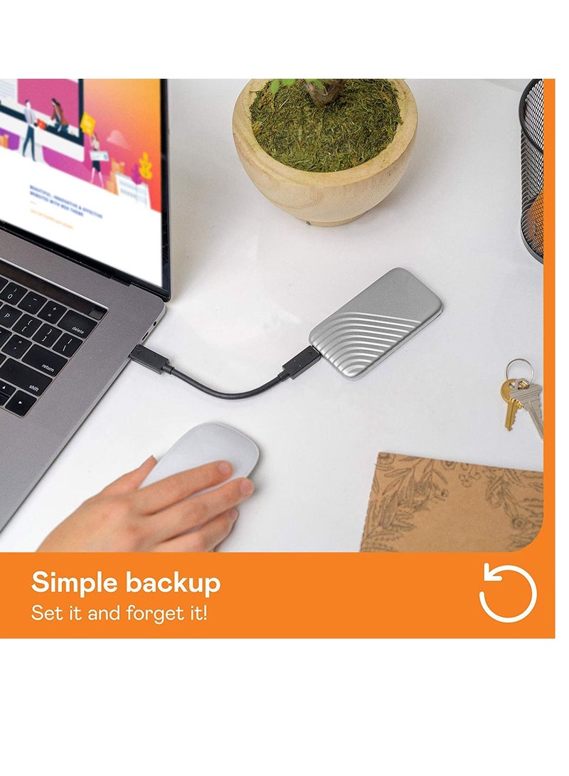 My Passport SSD - Portable SSD, up to 1050MB/s Read and 1000MB/s Write Speeds, USB 3.2 Gen 2 - 2TB