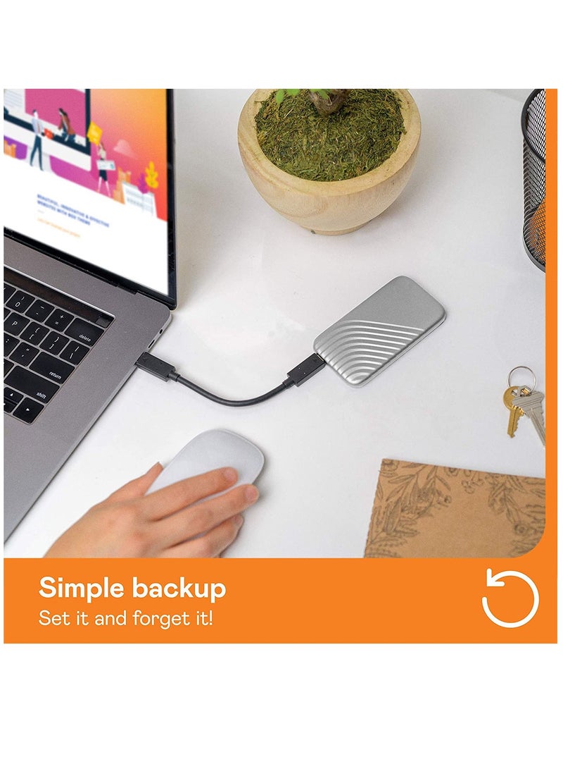 My Passport SSD - Portable SSD, up to 1050MB/s Read and 1000MB/s Write Speeds, USB 3.2 Gen 2 - 1TB