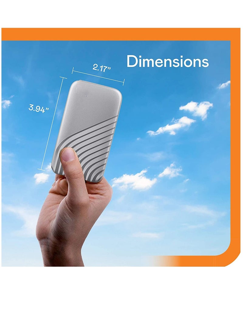 My Passport SSD - Portable SSD, up to 1050MB/s Read and 1000MB/s Write Speeds, USB 3.2 Gen 2 - 1TB