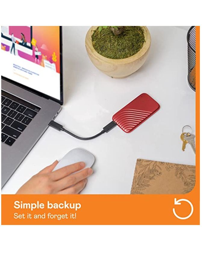 My Passport SSD - Portable SSD, up to 1050MB/s Read and 1000MB/s Write Speeds, USB 3.2 Gen 2 - 4TB